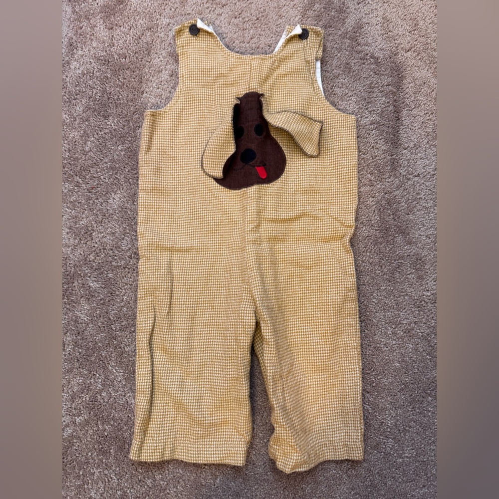 Brushed cotton dog appliqué long pant jonjon